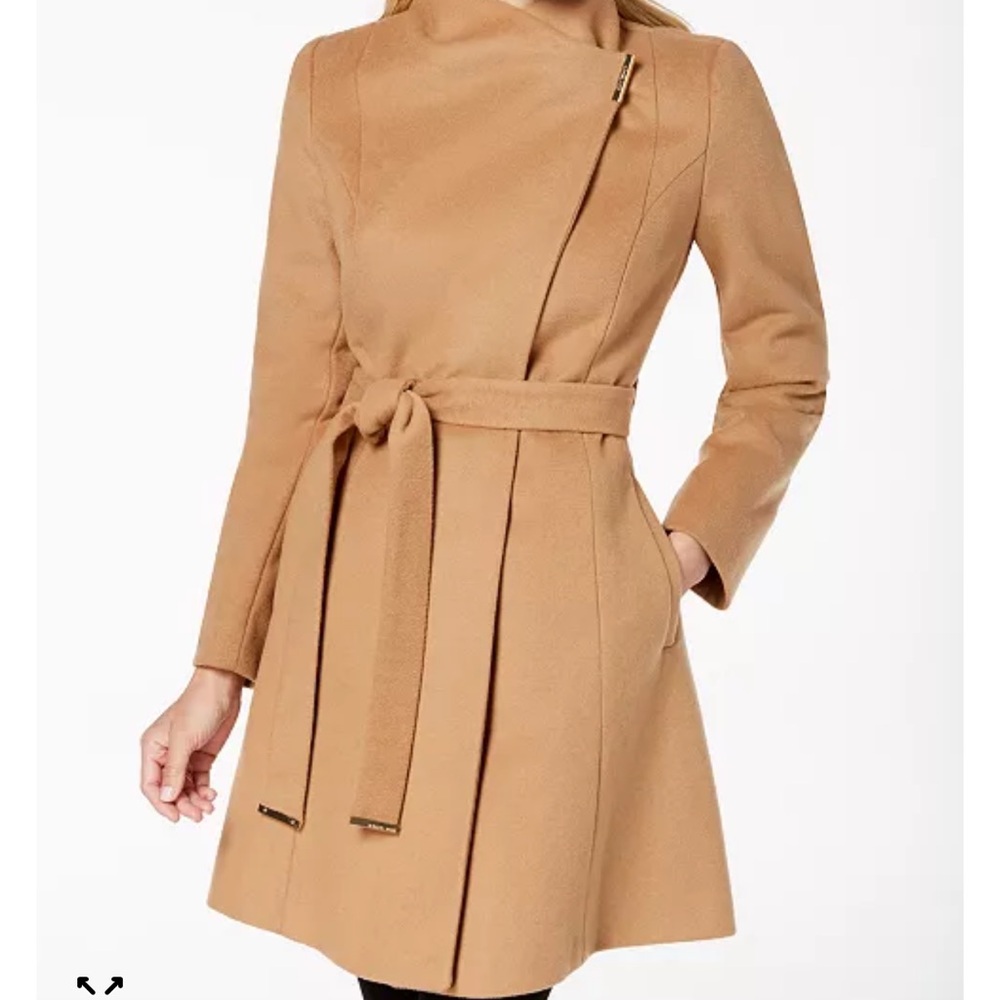 2XL women’s Michael Kors Tan Wool wrap Coat